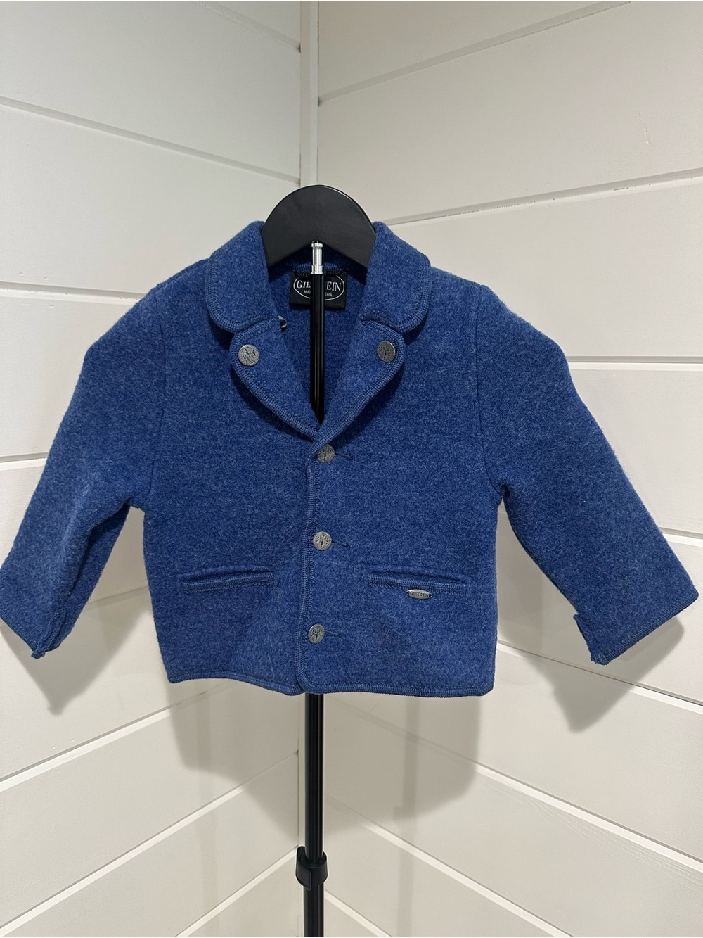 VTG || Giesswein Walkjackerl Wool Jacket. Kids 98 - Blue